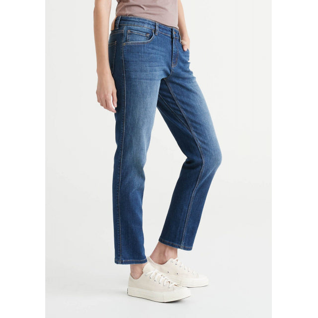 DUER Womens Performance Denim Girlfriend Jean Heritage Blue
