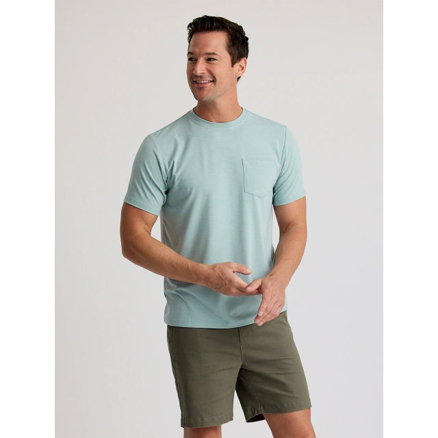 Free Fly Apparel Mens Bamboo Flex Pocket Tee Heather Ocean ist / M