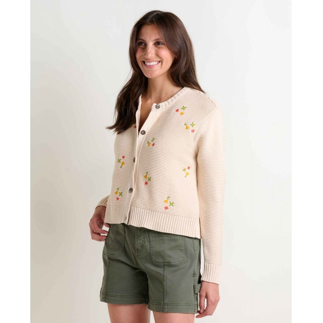 Women's Bianca Crew Cardigan Embroidered