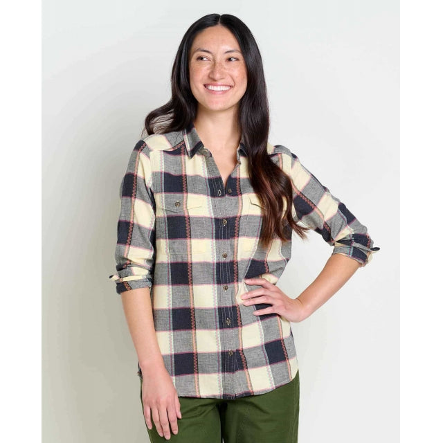 Toad&Co Womens Re-Form Flannel LS Shirt Barley Buffalo Check