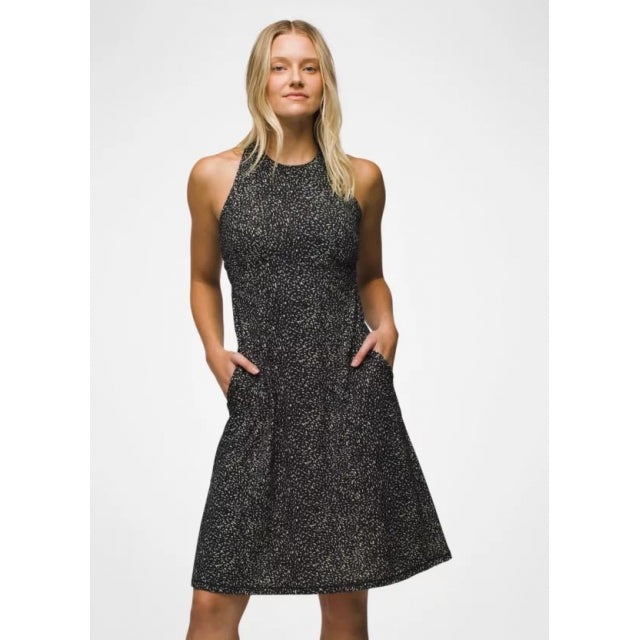 Prana Womens Jewel Lake Summer Dress Charcoal Sharkstooth