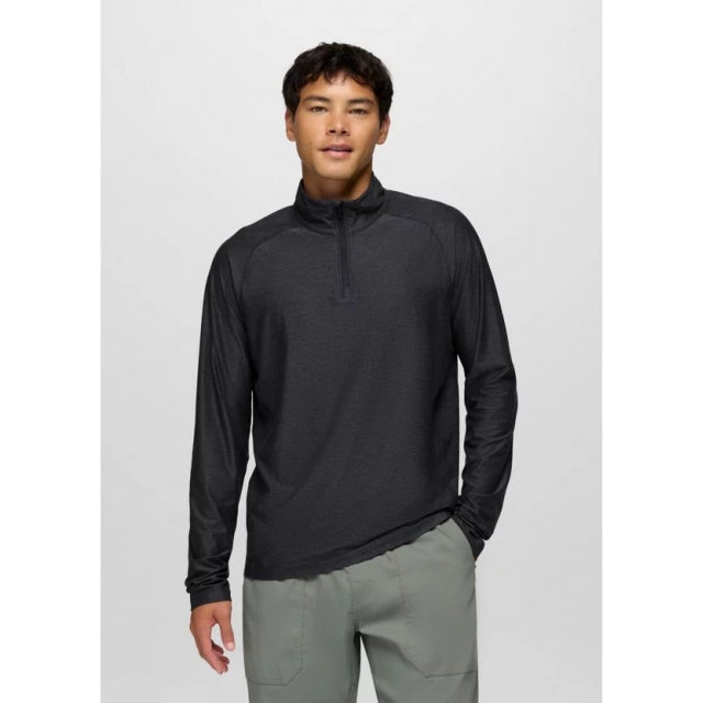 Prana Altitude Tracker Lt 1/4 Zip Black Heather