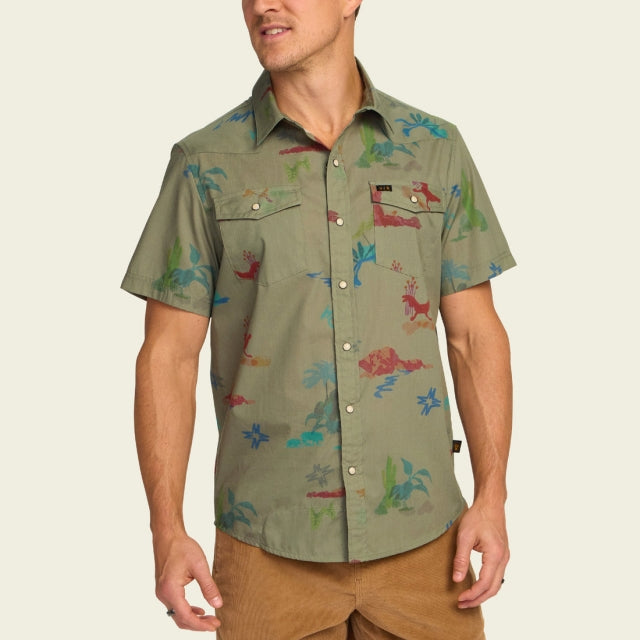 Howler Brothers H Bar B Snapshirt Vision Quest : Olive