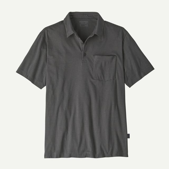 Patagonia Mens Daily Polo Fathom Stripe: Forge Grey