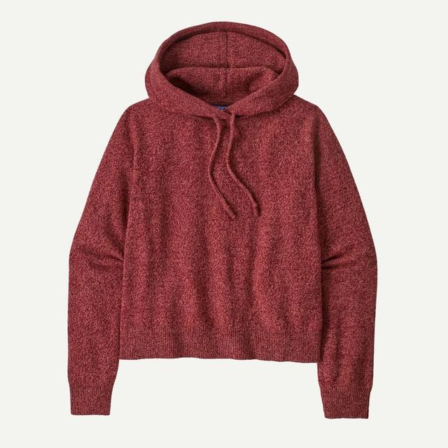 Patagonia Recycled Wool-blend Hooded P/o Sweater Dark Ruby
