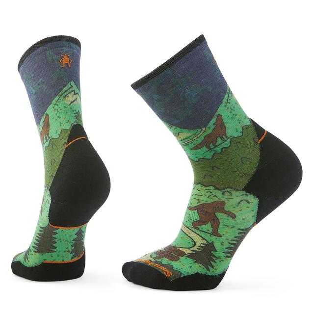 Smartwool Unisex  Trail Run Neature Print Crew Socks Twilight Blue Twilight Blue