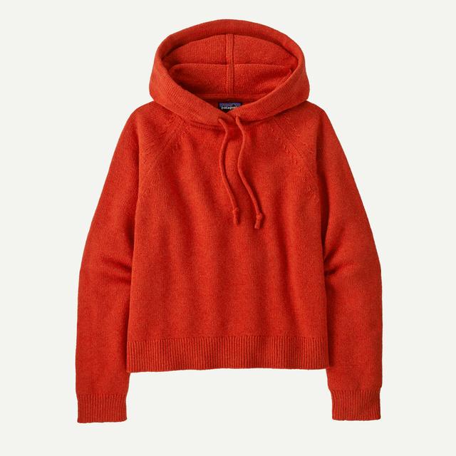 Patagonia Womens Recycled Wool-Blend Hooded P/O Sweater Madder Red