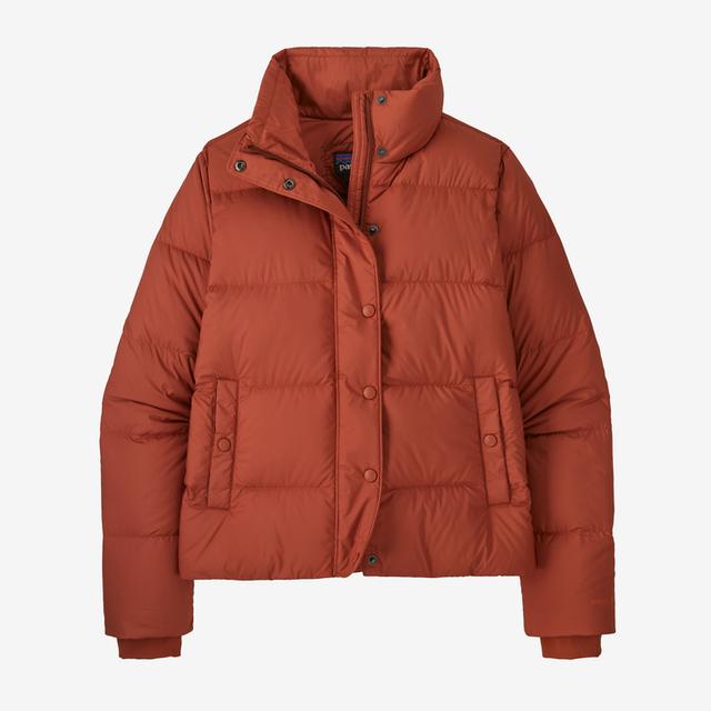 Patagonia Womens Silent Down Jacket Burnished Red