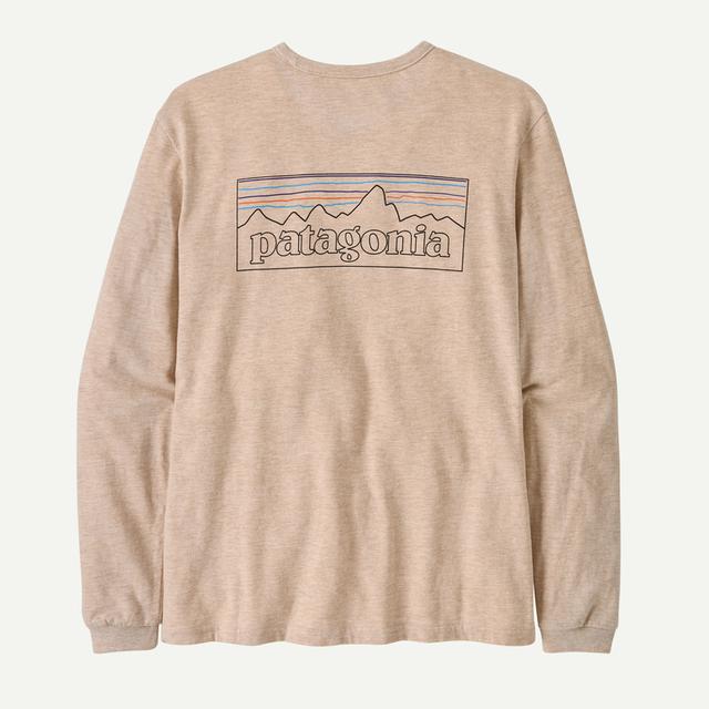 Patagonia Womens L/S P-6 Logo Responsibili-Tee Stingray Mauve