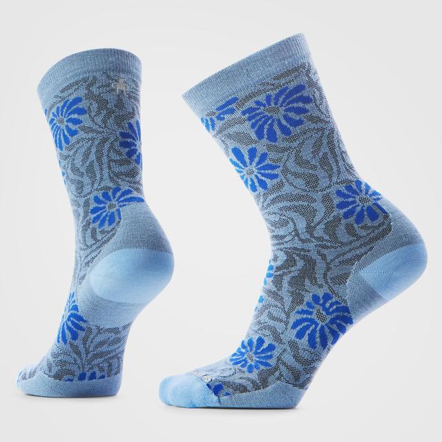 Smartwool Unisex Everyday Floral Crew Socks Serene Blue